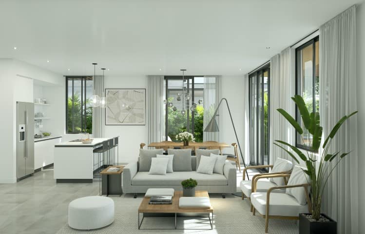 Palmas II – Villa Areca Vista Sala- Cocina (Small)